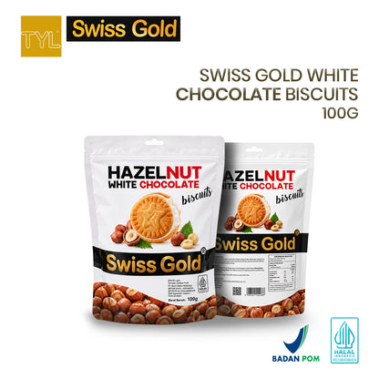 SWISSGOLD Hazelnut White Chocolate Biscuits 100GR