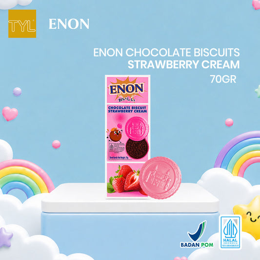 ENON Chocolate Biscuit Srawberry Cream 70GR